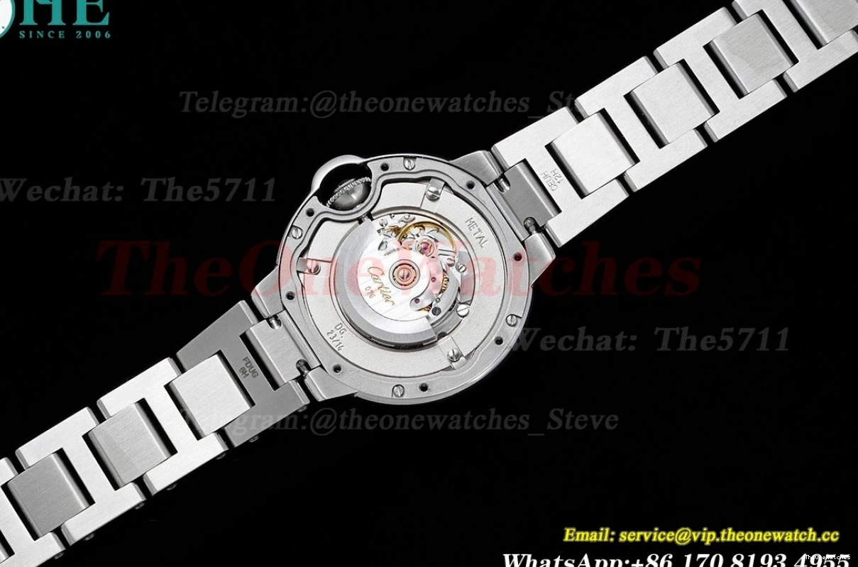 De Dial SS Ballon SS Cartier A076 V6F 33mm White Bleu 0106